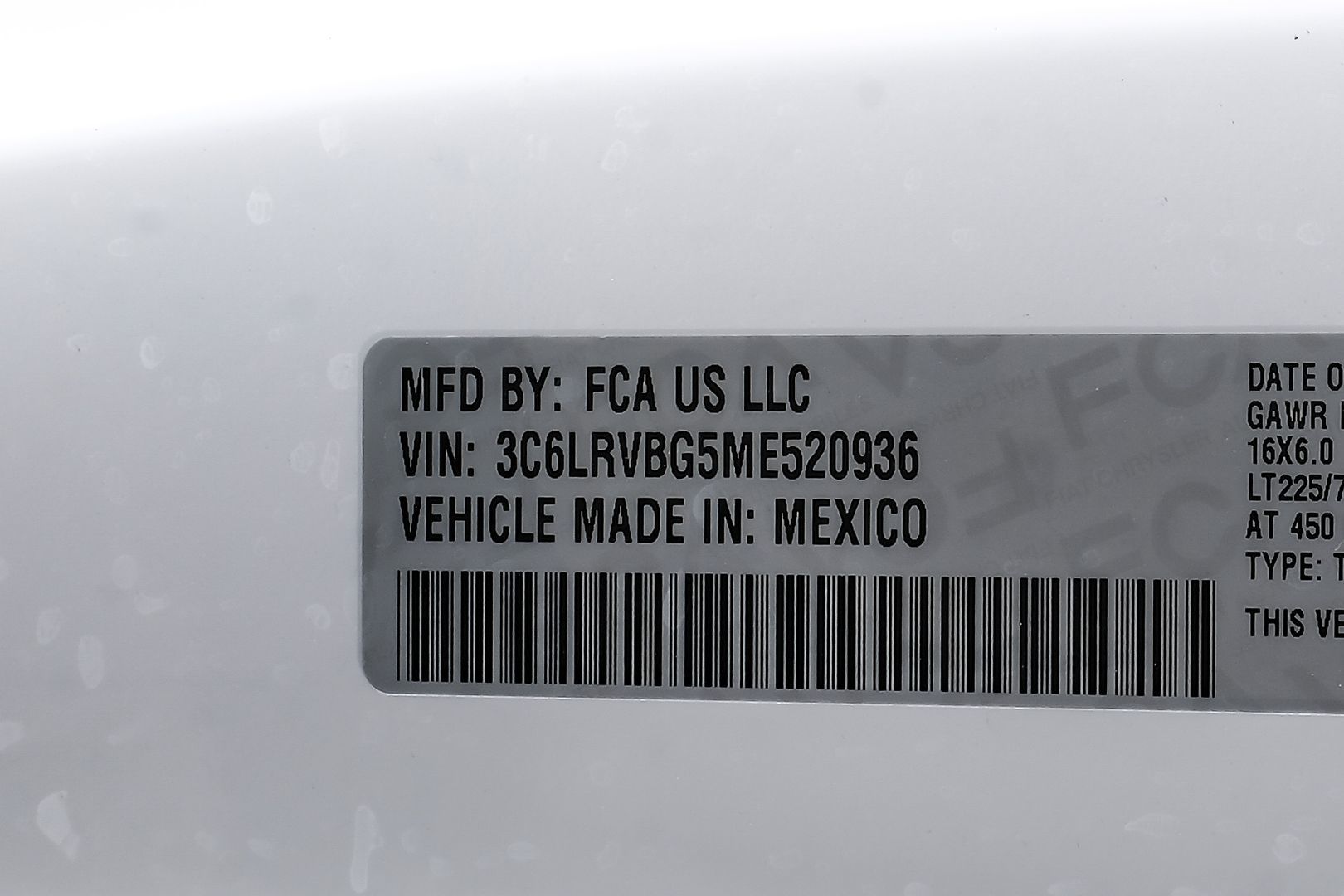 Photo 75 of this Ram ProMaster Cargo Van