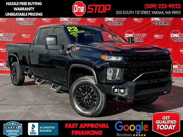 Black 2023 Chevrolet Silverado 3500HD LTZ Crew Cab 4WD Pickup Truck Four-Wheel Drive Automatic