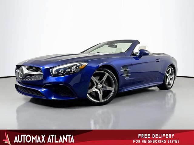 Brilliant Blue Metallic 2017 Mercedes-Benz SL-Class SL 550 RWD Convertible Rear-Wheel Drive Automatic