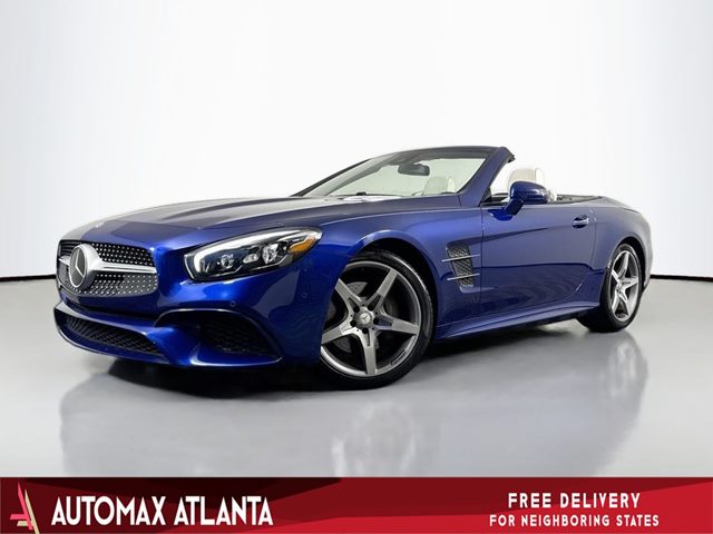 Brilliant Blue Metallic 2017 Mercedes-Benz SL-Class SL 550 RWD Convertible Rear-Wheel Drive Automatic