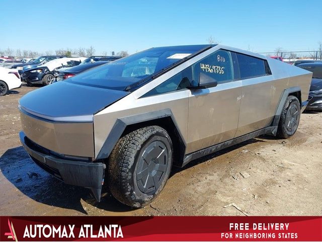 Gray 2025 Tesla Cybertruck Cyberbeast Crew Cab AWD Pickup Truck All-Wheel Drive Automatic