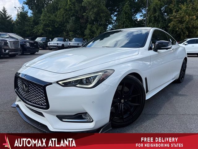 Pure White 2017 INFINITI Q60 Coupe Rear-Wheel Drive Automatic