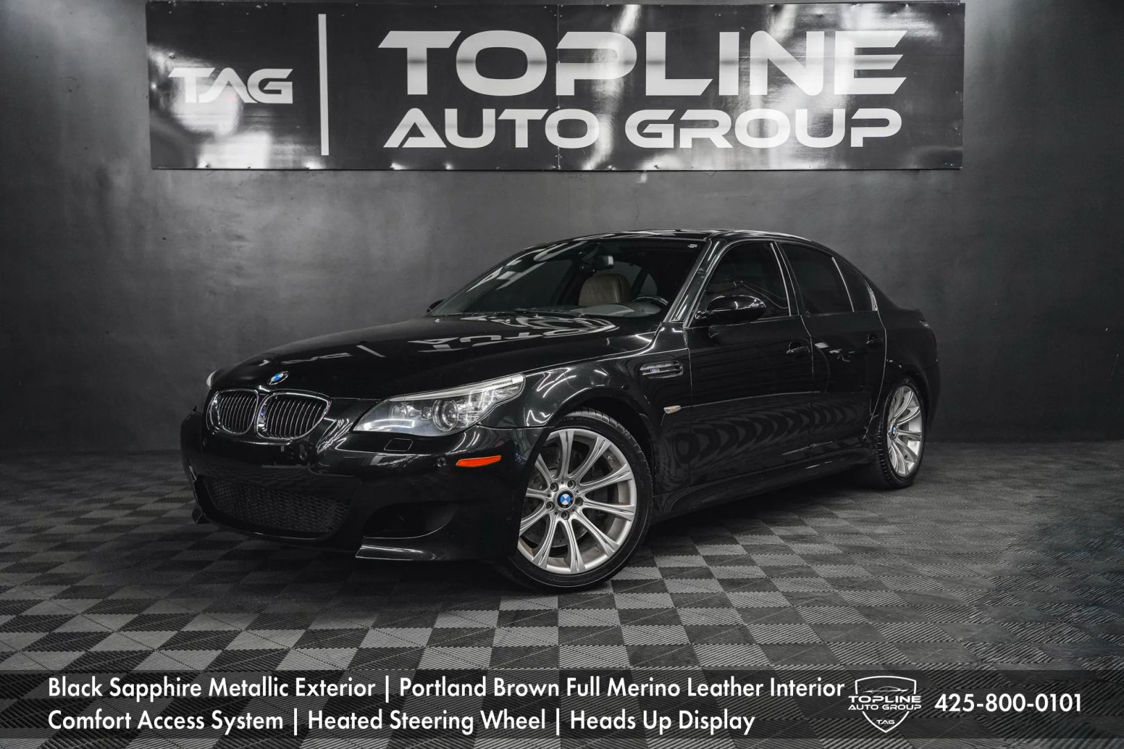 Black 2008 BMW M5 Sedan Rear-Wheel Drive 7-Speed Automatic Overdrive