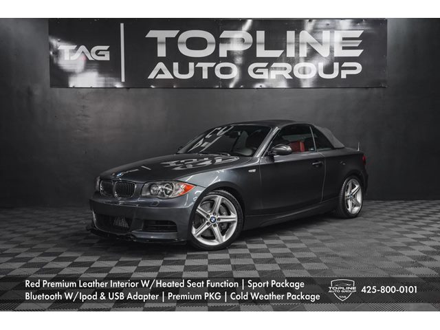 Gray 2008 BMW 1 Series Convertible Rear-Wheel Drive 6-Speed Automatic Overdrive