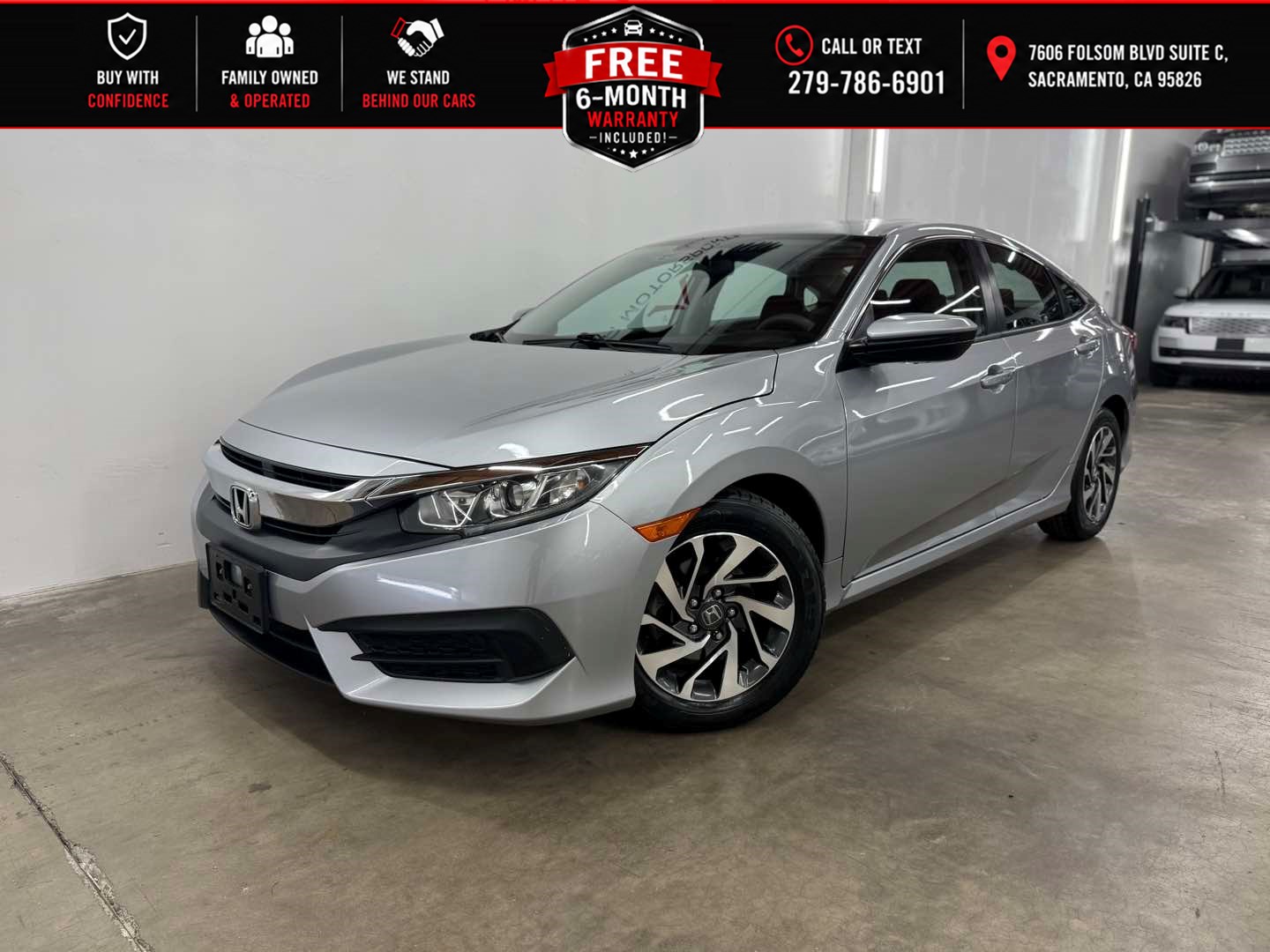 Lunar Silver Metallic 2016 Honda Civic Sedan Front-Wheel Drive Automatic