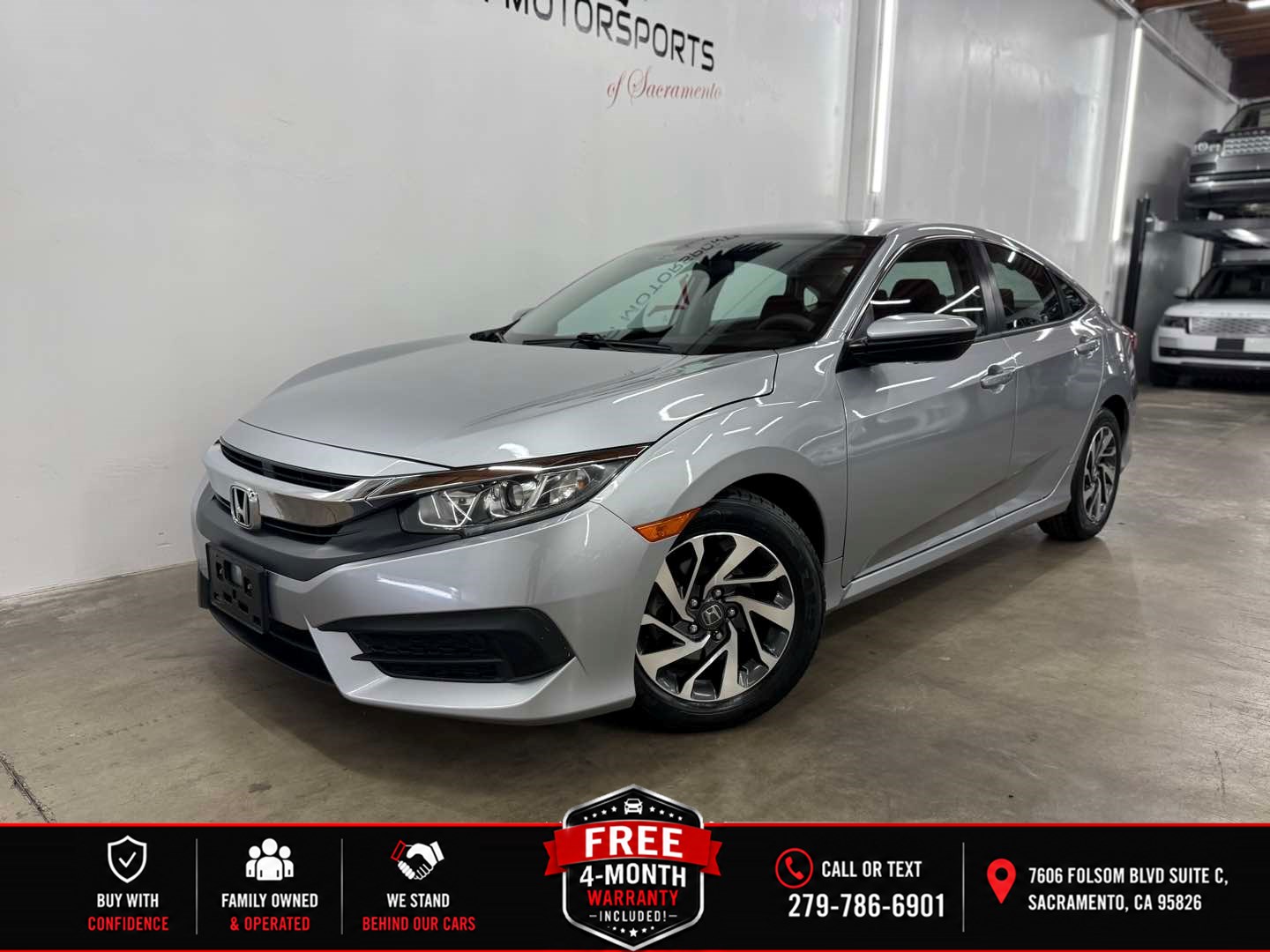 Lunar Silver Metallic 2016 Honda Civic Sedan Front-Wheel Drive Automatic