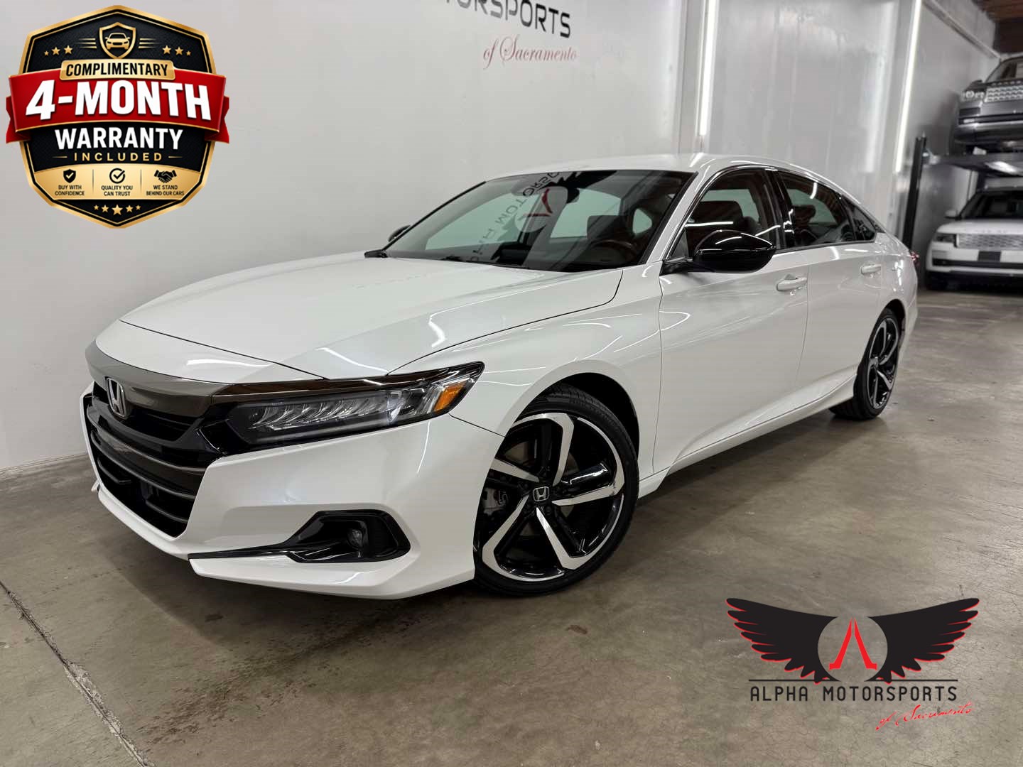 Platinum White Pearl 2021 Honda Accord Sedan Front-Wheel Drive Automatic