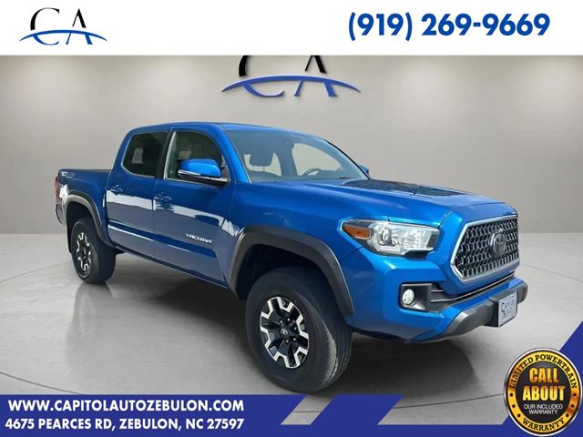 Blue 2018 Toyota Tacoma Pickup Truck Four-Wheel Drive Automatic