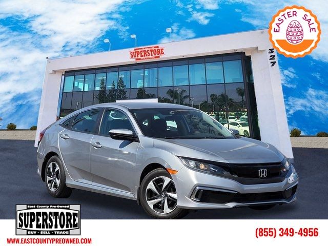 Lunar Silver Metallic 2019 Honda Civic LX FWD Sedan Front-Wheel Drive Manual