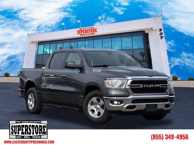 Gray (Granite Crystal Metallic Clearcoat) 2019 RAM 1500 Big Horn Crew Cab RWD Pickup Truck 4X2 Automatic