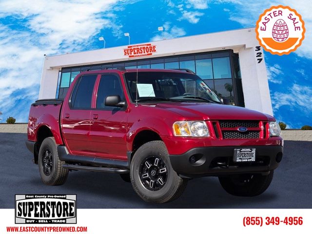 Red Fire Clearcoat Metallic 2003 Ford Explorer Sport Trac XLT 4WD Crew Cab Pickup Truck Four-Wheel Drive Automatic
