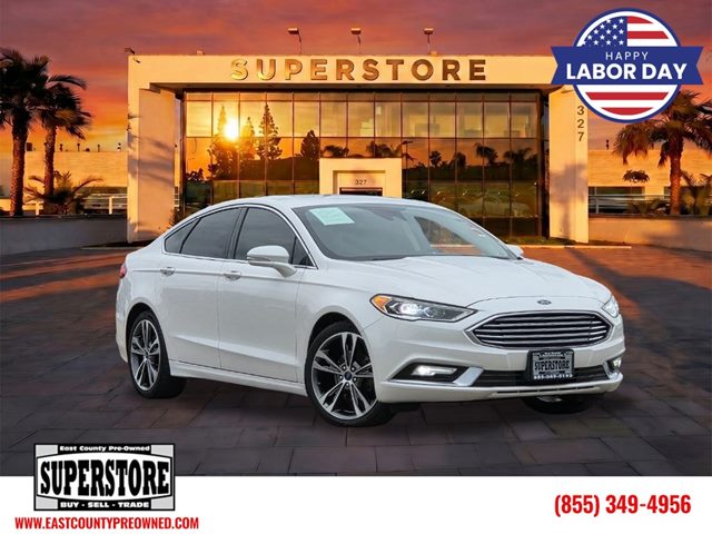 White Platinum Metallic Tri-Coat 2017 Ford Fusion Sedan Front-Wheel Drive Automatic