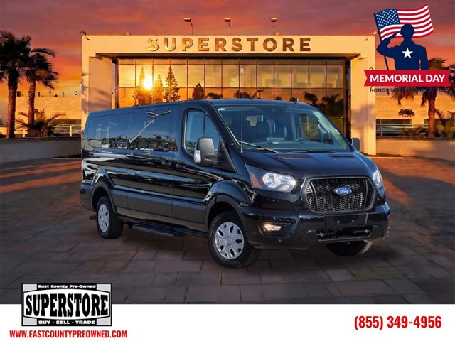 Agate Black 2024 Ford Transit Passenger 350 XLT Low Roof LB RWD Van Rear-Wheel Drive Automatic