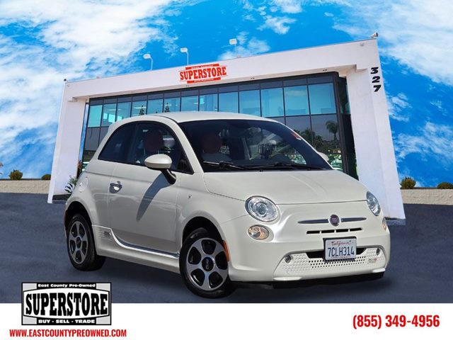 Bianco Perla (Pearl White Tri-Coat) 2013 FIAT 500e FWD Hatchback Front-Wheel Drive Automatic
