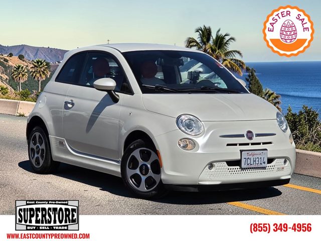 Bianco Perla (Pearl White Tri-Coat) 2013 FIAT 500e FWD Hatchback Front-Wheel Drive Automatic