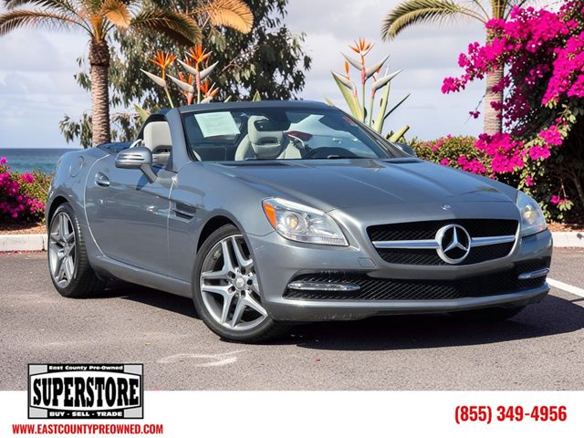 Palladium Silver Metallic 2015 Mercedes-Benz SLK Convertible Rear-Wheel Drive Automatic