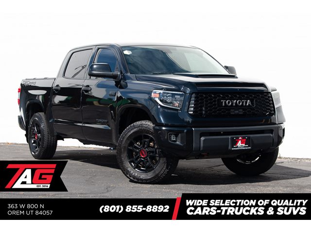 Midnight Black Metallic 2021 Toyota Tundra TRD Pro CrewMax 4WD Pickup Truck Four-Wheel Drive Automatic