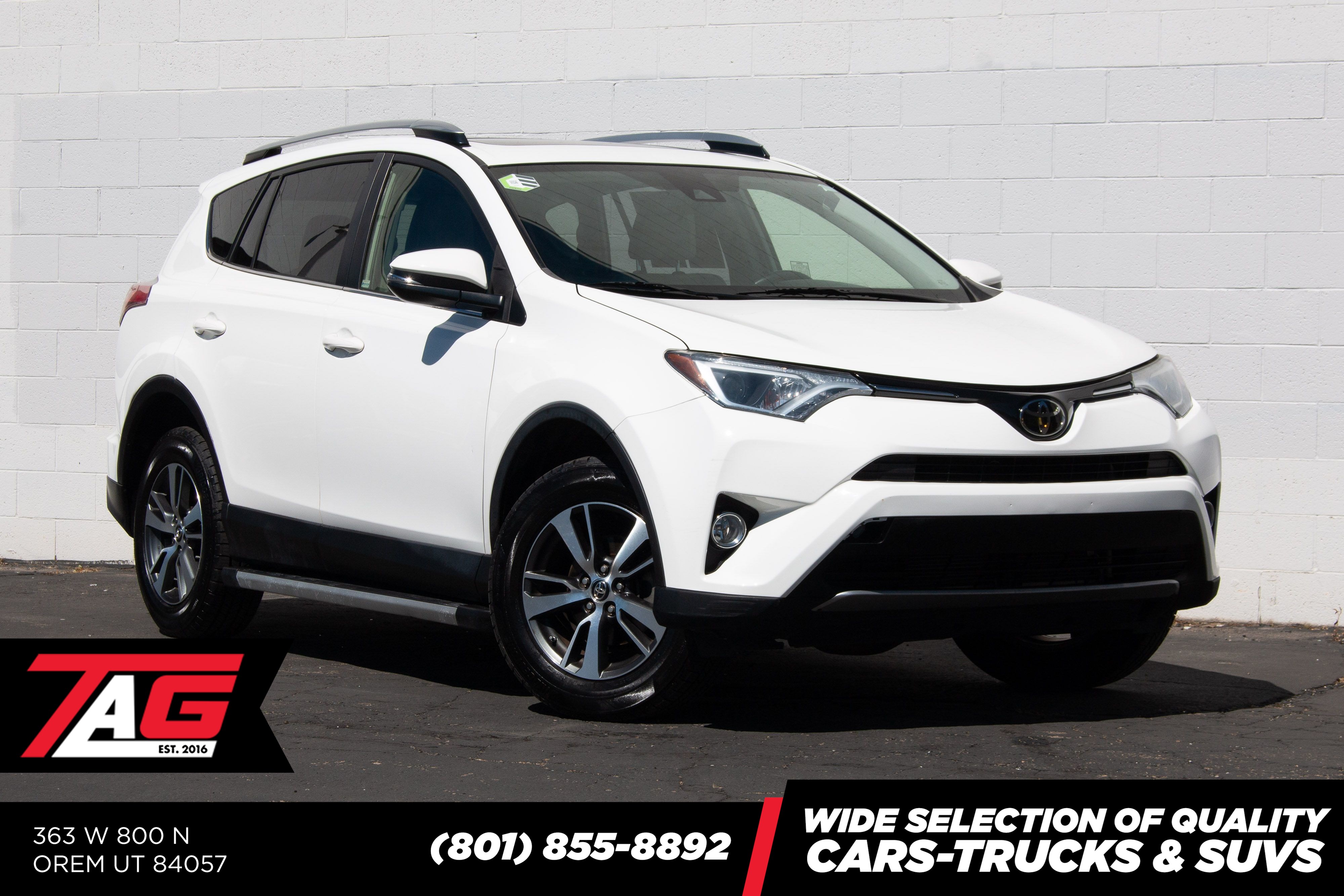 Super White 2018 Toyota RAV4 XLE AWD SUV / Crossover All-Wheel Drive Automatic