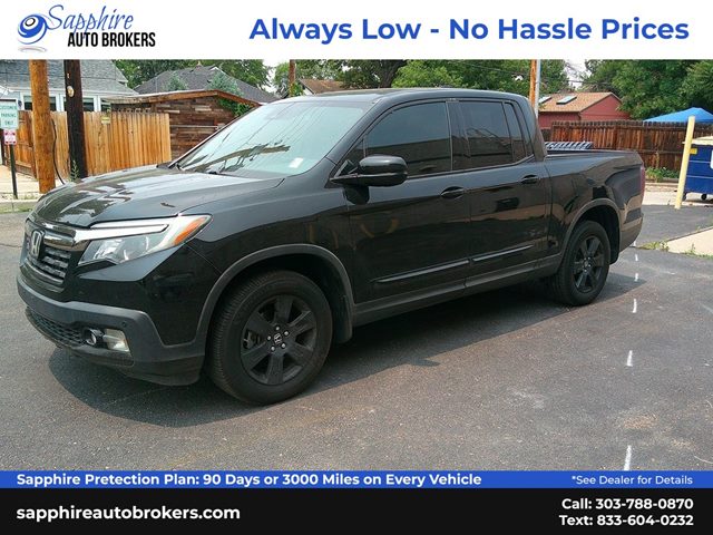 Crystal Black Pearl 2018 Honda Ridgeline Pickup Truck All-Wheel Drive Automatic
