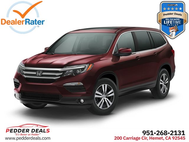 Red (Deep Scarlet Pearl) 2018 Honda Pilot EX-L FWD SUV / Crossover Front-Wheel Drive Automatic