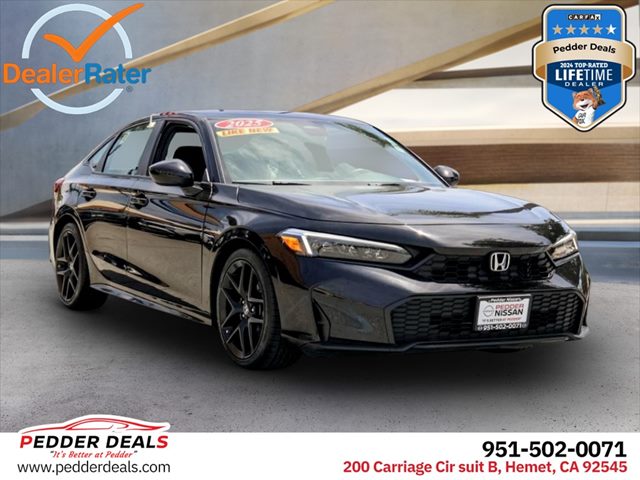 Crystal Black Pearl 2025 Honda Civic Sport FWD Sedan Front-Wheel Drive Automatic