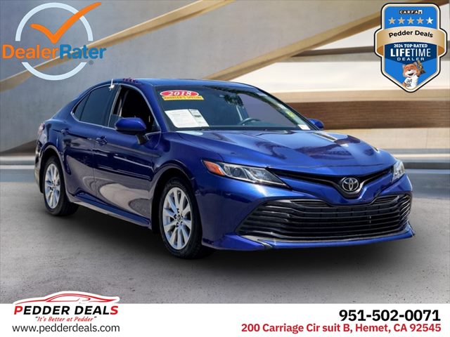 Blue Crush Metallic 2018 Toyota Camry Sedan Front-Wheel Drive Automatic