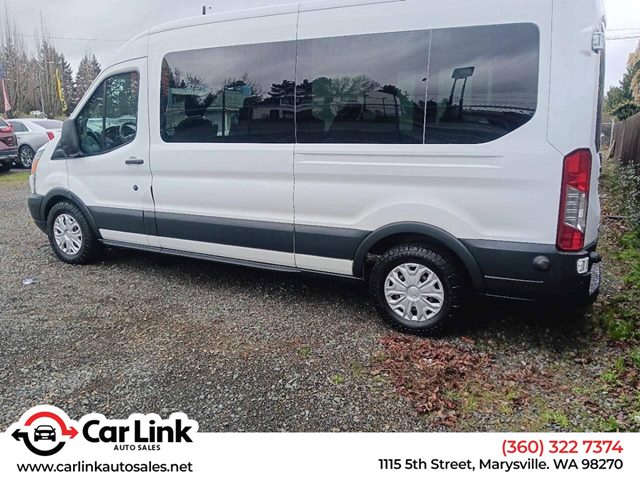 Oxford White 2015 Ford Transit Passenger 350 XLT Medium Roof LWB RWD with Sliding Passenger-Side Door Van Rear-Wheel Drive Automatic