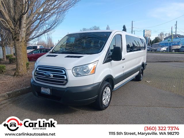 Oxford White 2015 Ford Transit Passenger 350 XLT Low Roof LWB RWD with 60/40 Passenger-Side Doors Van Rear-Wheel Drive Automatic