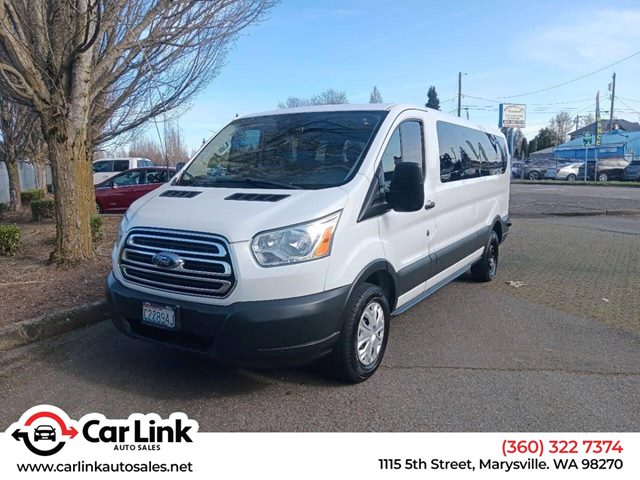 Oxford White 2015 Ford Transit Passenger 350 XLT Low Roof LWB RWD with 60/40 Passenger-Side Doors Van Rear-Wheel Drive Automatic