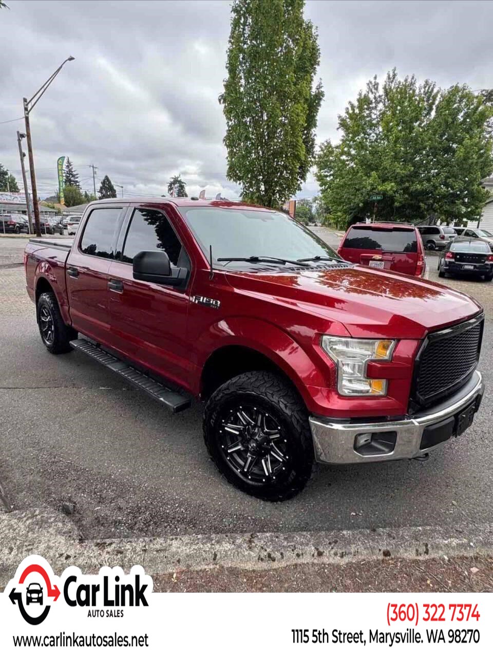 Ruby Red Metallic Tinted Clearcoat 2016 Ford F-150 Pickup Truck Four-Wheel Drive Automatic