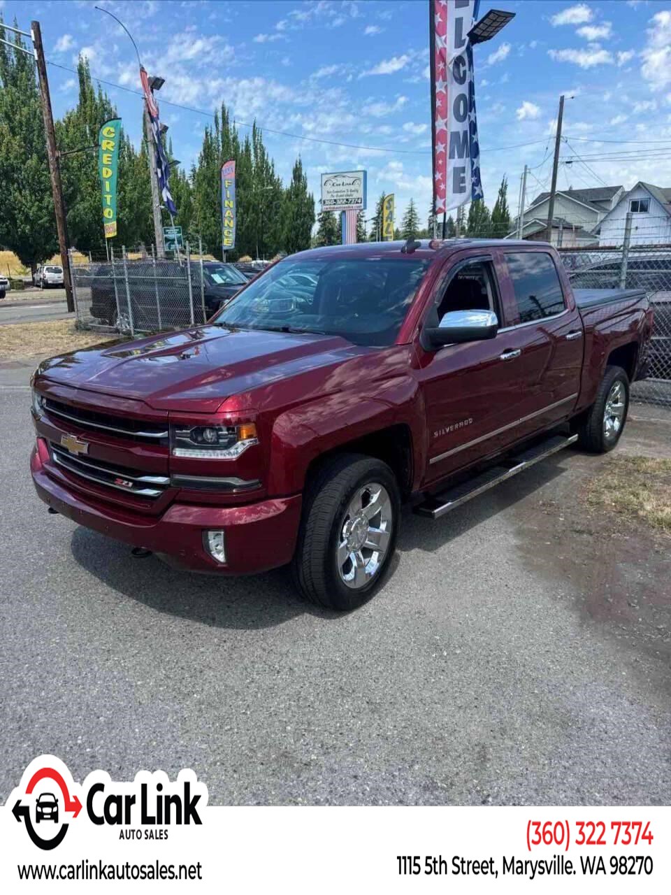 Siren Red Tintcoat 2017 Chevrolet Silverado 1500 Pickup Truck Four-Wheel Drive Automatic