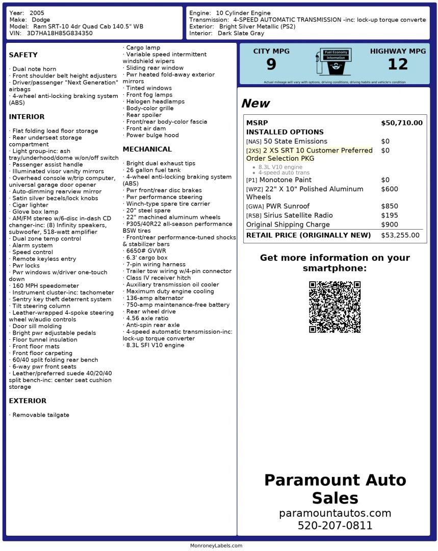 2005 Dodge Ram SRT-10 Base - Photo 2