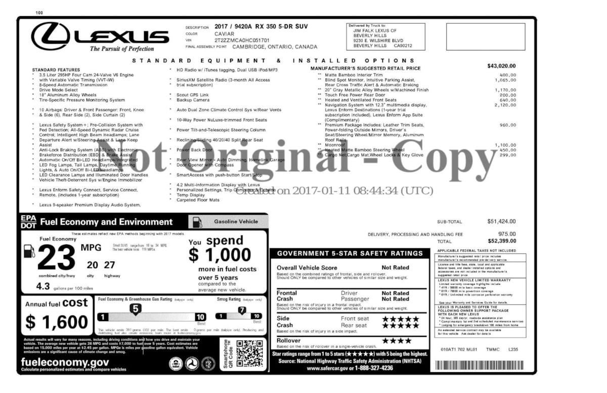2017 Lexus RX 350 - Photo 2