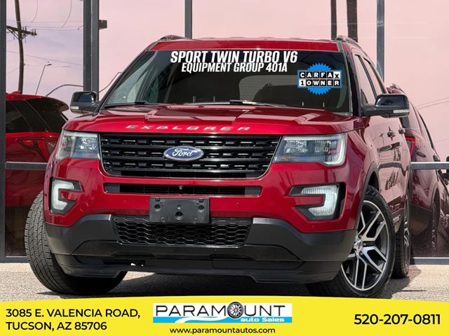 Ruby Red Metallic Tinted Clearcoat 2016 Ford Explorer Sport 4WD SUV / Crossover All-Wheel Drive Automatic