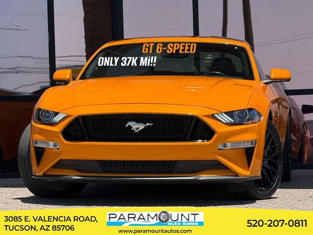 Orange Fury Metallic Tri-Coat 2018 Ford Mustang Coupe Rear-Wheel Drive Manual