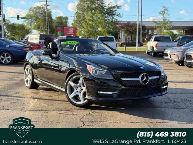 Black 2015 Mercedes-Benz SLK 250 Convertible Rear-Wheel Drive Automatic