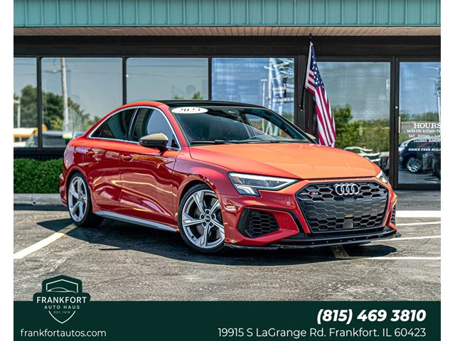 Orange (Tango Red Metallic) 2023 Audi S3 Sedan All-Wheel Drive Automatic