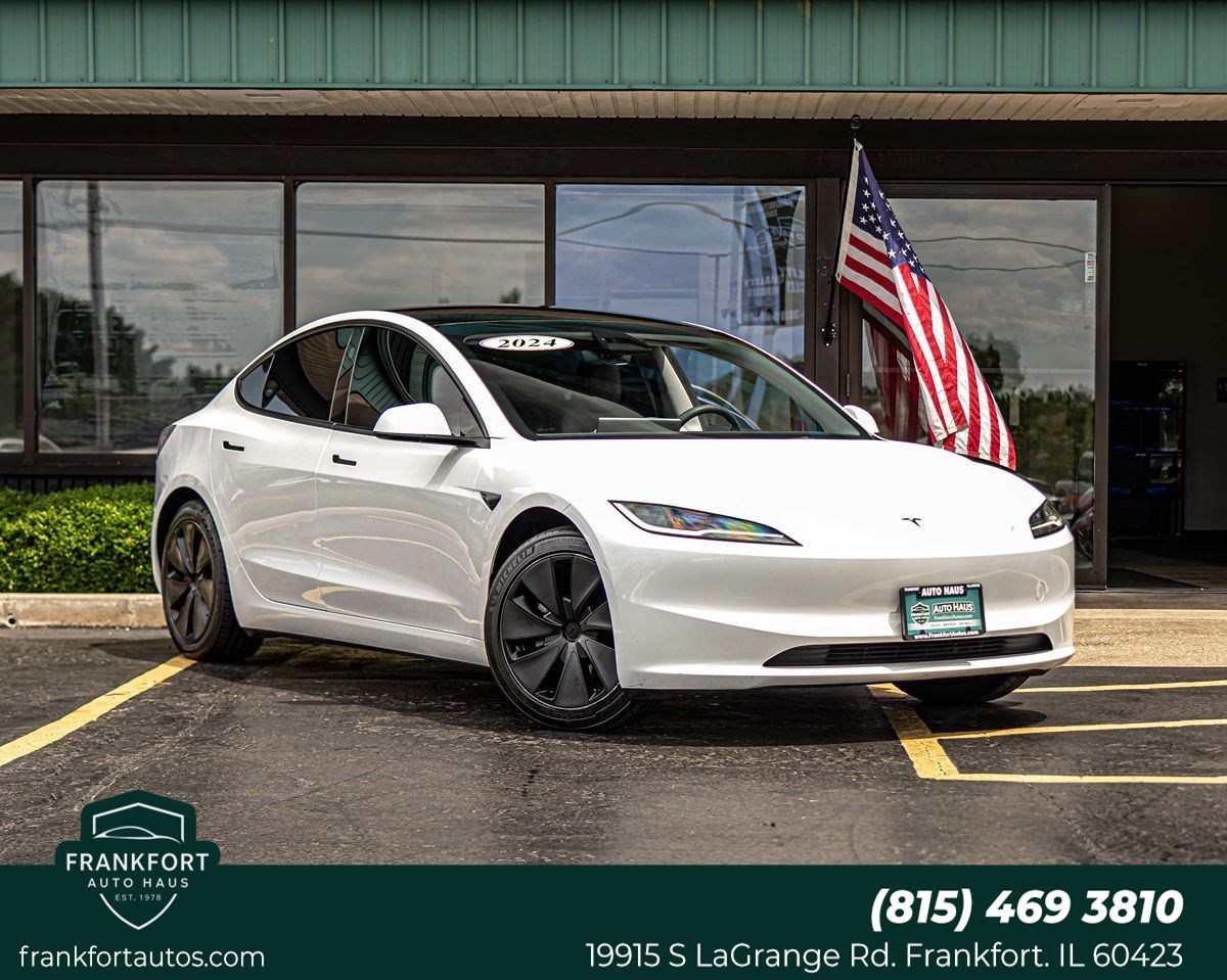 Pearl White Multi-Coat 2024 Tesla Model 3 Sedan Rear-Wheel Drive Automatic
