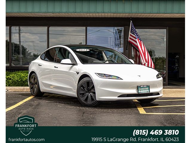 Pearl White Multi-Coat 2024 Tesla Model 3 Sedan Rear-Wheel Drive Automatic