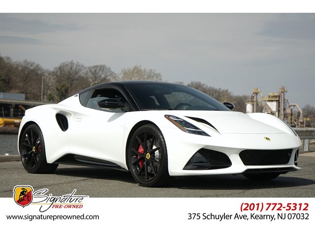 Mist White 2024 Lotus Emira V6 First Edition RWD Coupe Rear-Wheel Drive Manual