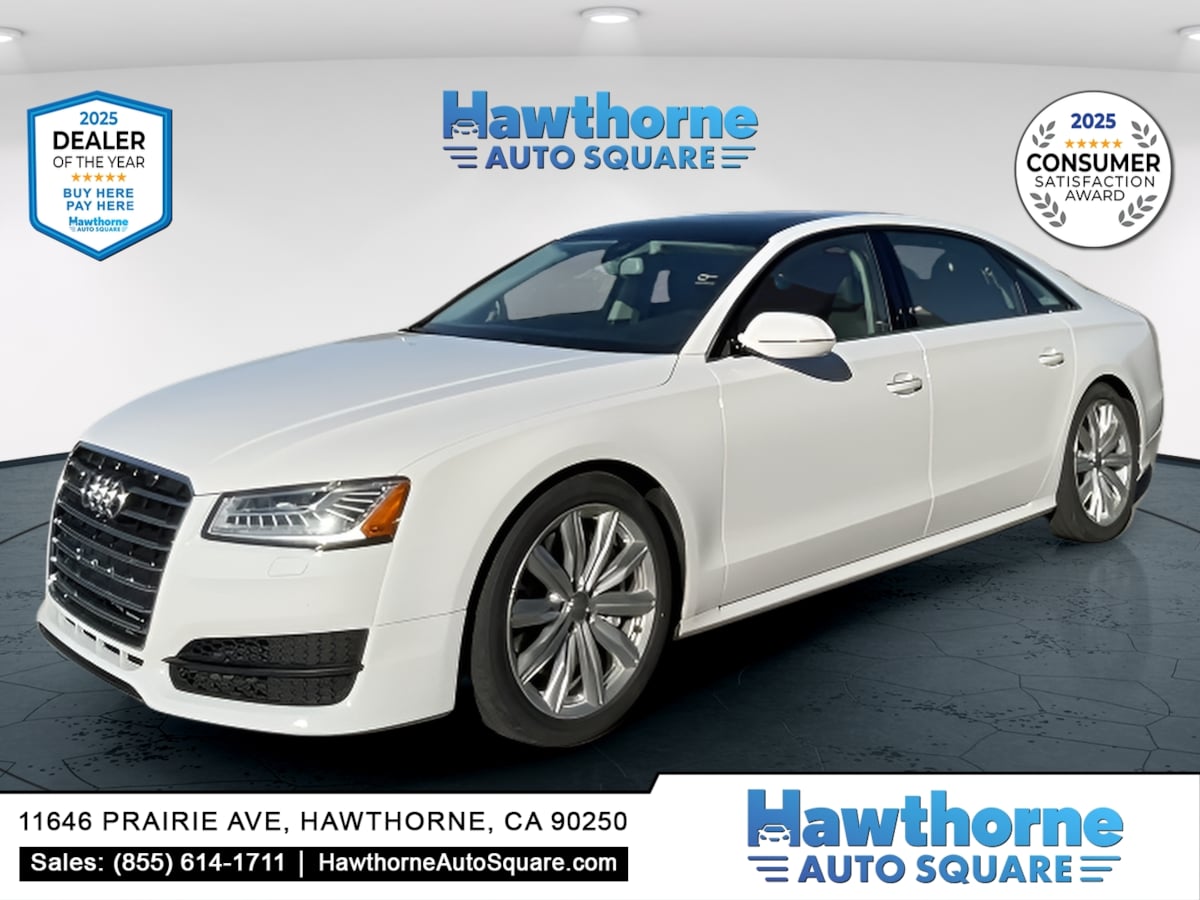 White 2017 Audi A8 Sedan All-Wheel Drive Automatic