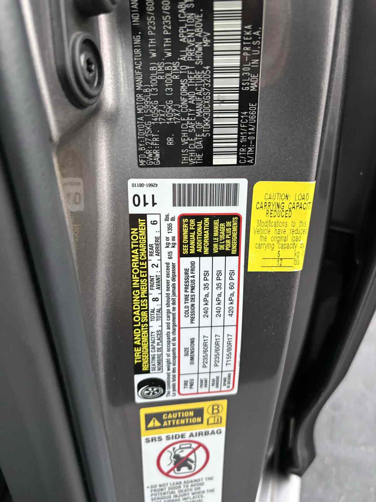 Photo 84 of this Toyota Sienna
