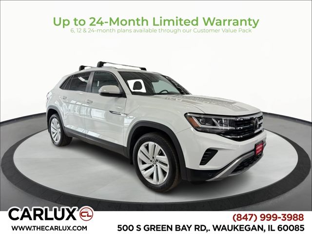 Pure White 2022 Volkswagen Atlas Cross Sport SUV / Crossover All-Wheel Drive Automatic