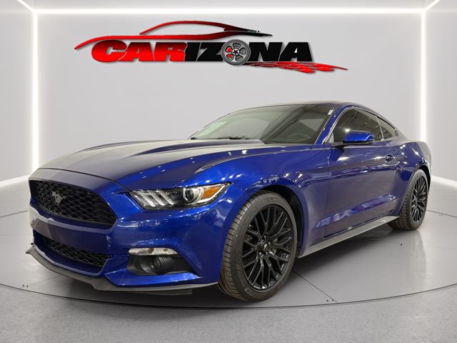 Deep Impact Blue Metallic 2015 Ford Mustang EcoBoost Premium Coupe RWD Coupe Rear-Wheel Drive Manual
