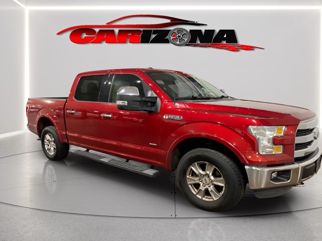 Ruby Red Metallic Tinted Clearcoat 2015 Ford F-150 Lariat SuperCrew 4WD Pickup Truck Four-Wheel Drive Automatic