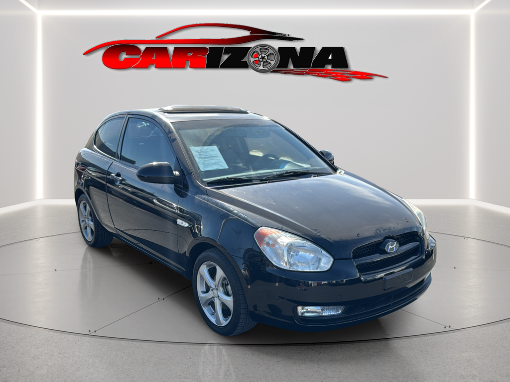 Ebony Black 2009 Hyundai Accent Hatchback Front-Wheel Drive Automatic