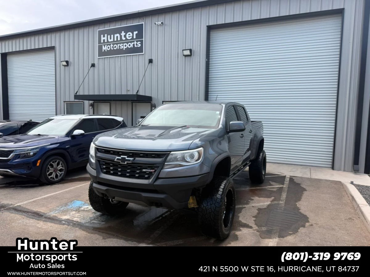 Gray (Satin Steel Metallic) 2019 Chevrolet Colorado Pickup Truck Four-Wheel Drive Automatic