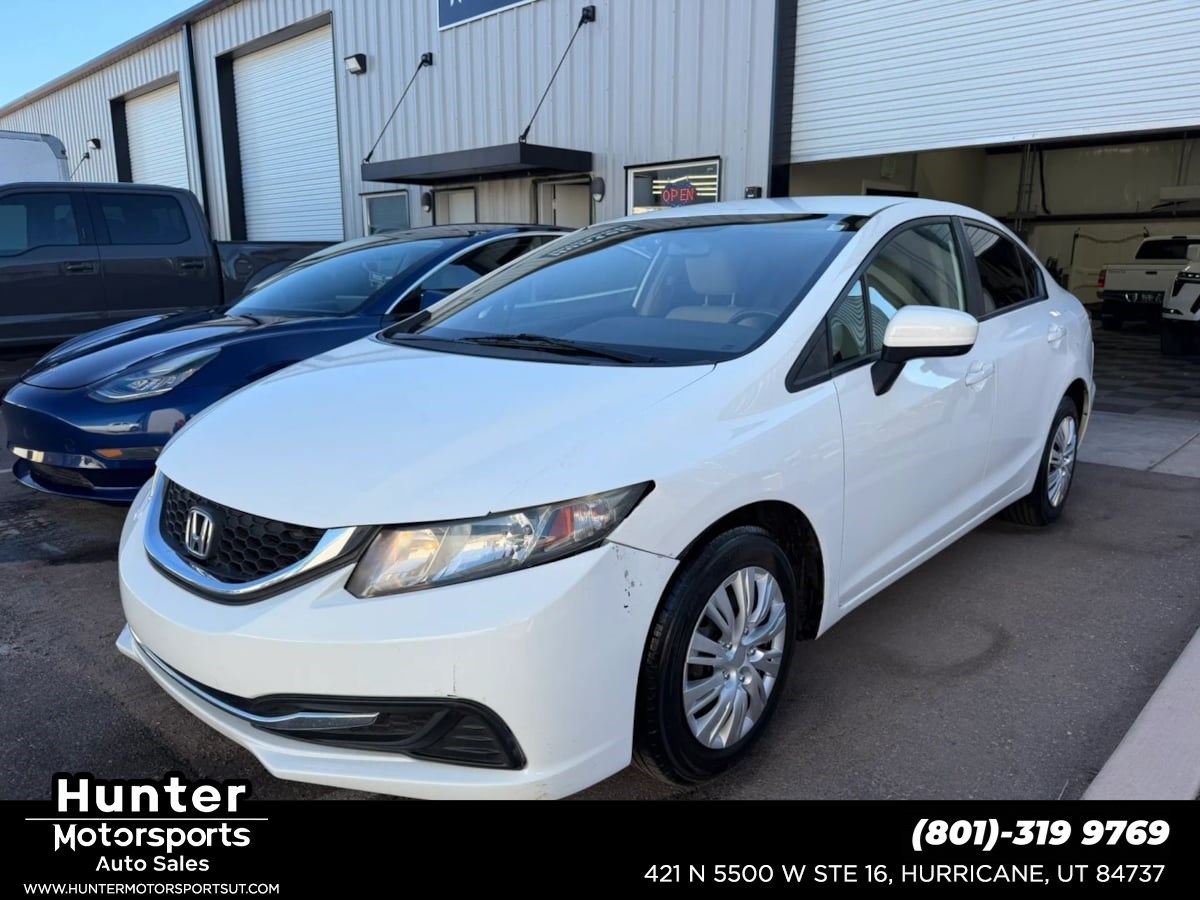 Taffeta White 2015 Honda Civic Sedan Front-Wheel Drive Automatic