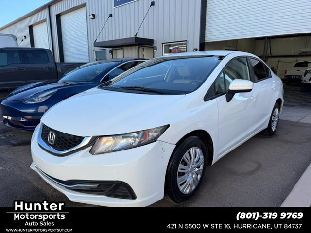 Taffeta White 2015 Honda Civic Sedan Front-Wheel Drive Automatic