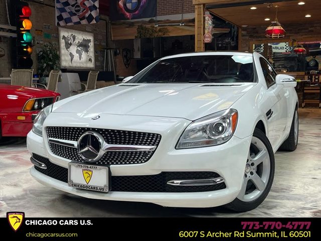 White 2015 Mercedes-Benz SLK 250 Convertible Rear-Wheel Drive Automatic